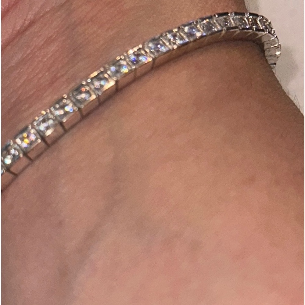 Rhinestone Adjustable Bracelet Euc - image 3